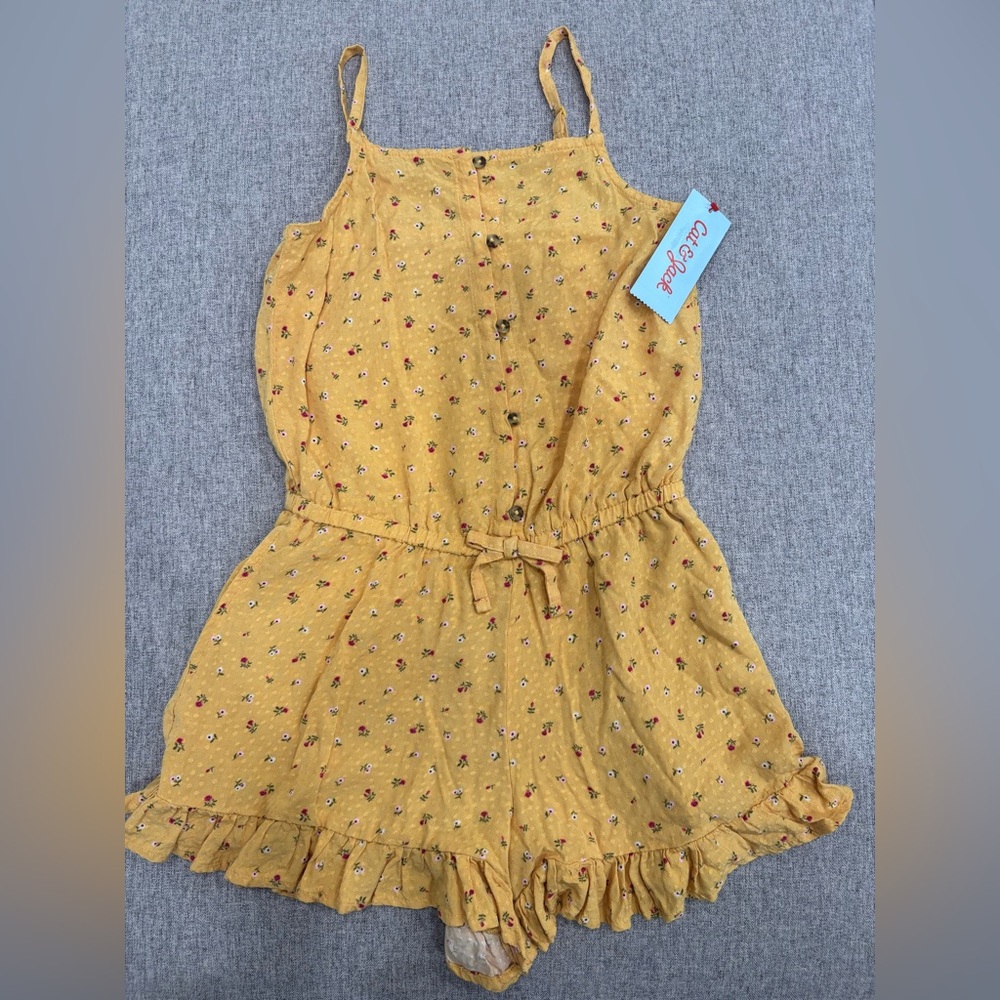 Cat & Jack Yellow Floral Romper